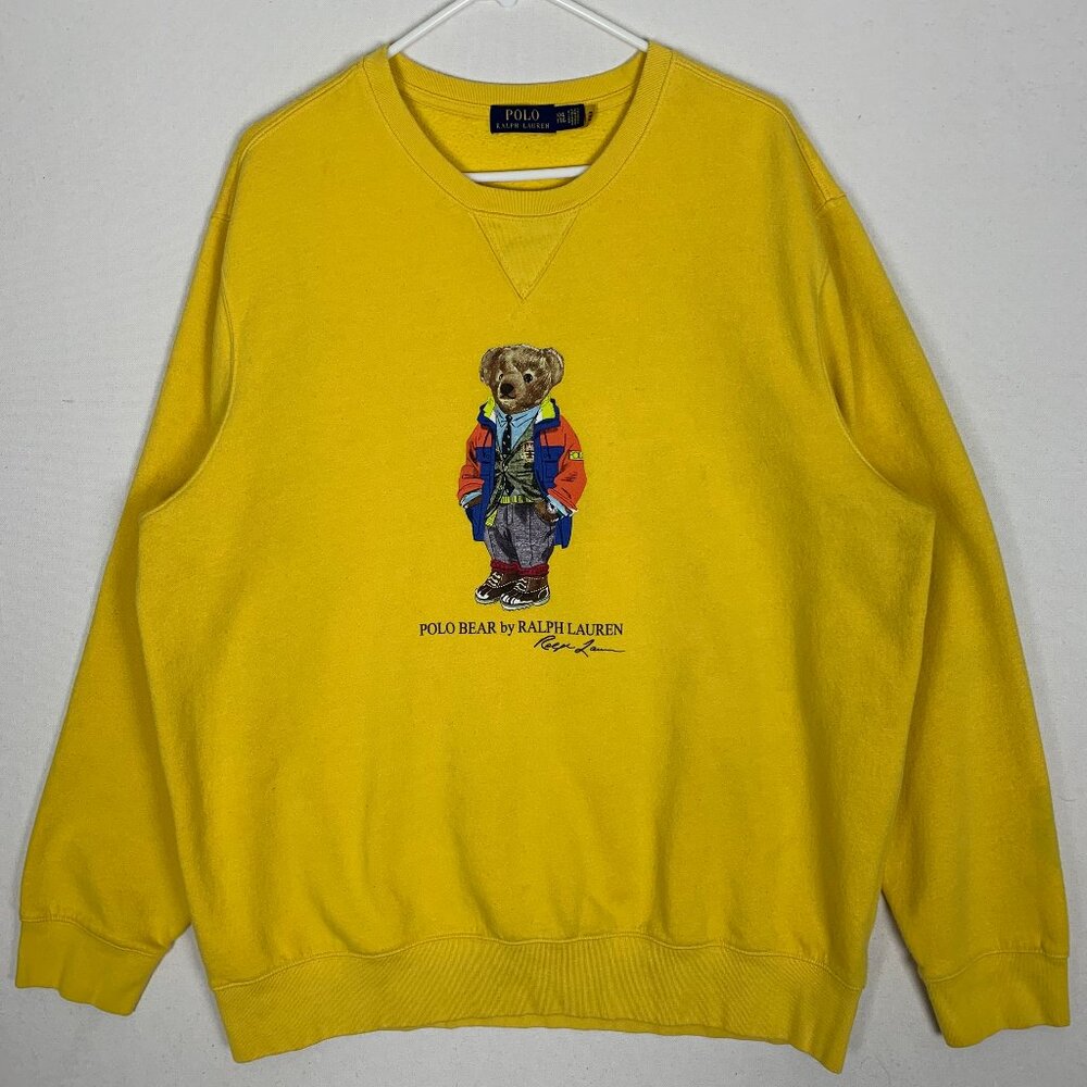 Polo Ralph Lauren Polo Bear Yellow Sweatshirt Men's XXL